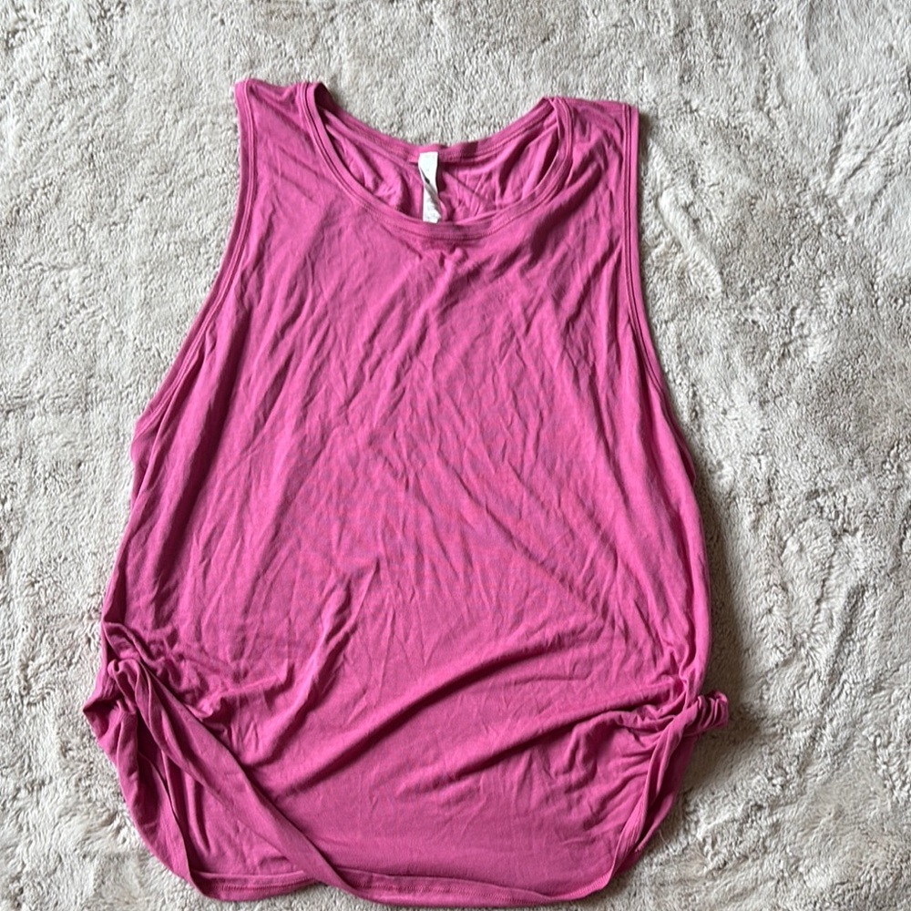 Lululemon pink side knot tank